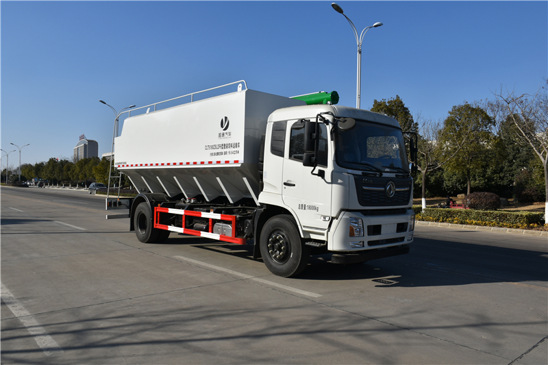 單橋東風(fēng)天錦散裝飼料運輸車(chē)